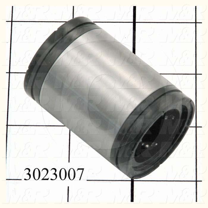 Shaft Guide, Ball Bearing Closed, Steel Material, 1" Shaft Dia., End Seals (Single), 1 9/16" Bearing OD, 2 1/4" Bearing Length