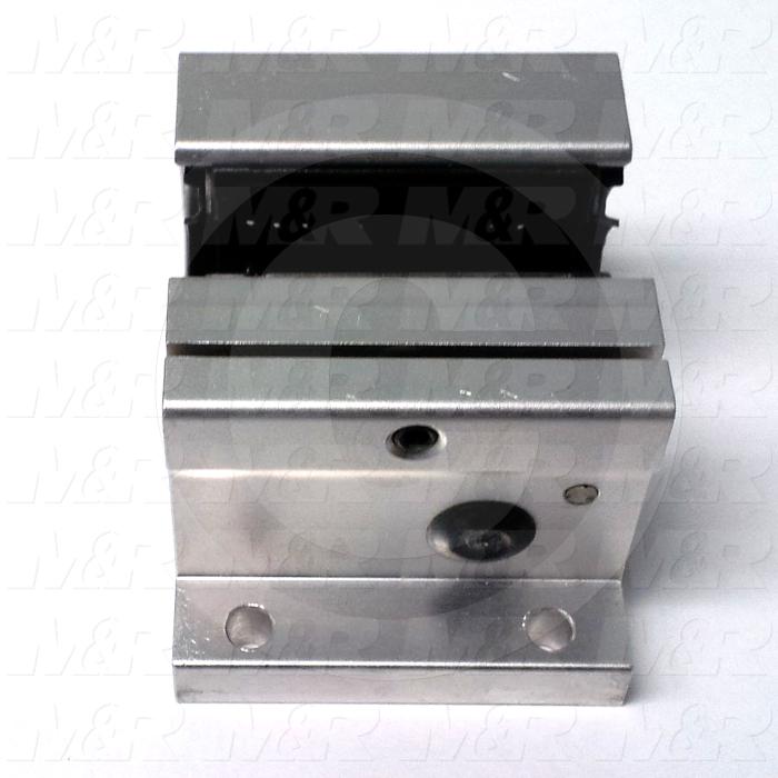 Shaft Guide, Block w/ Ball Open Bearing, Aluminum Anodized Material, 3/4" Shaft Dia., 2 3/4" Width of Block, 1 7/8" Length of Block, End Seals (Single)