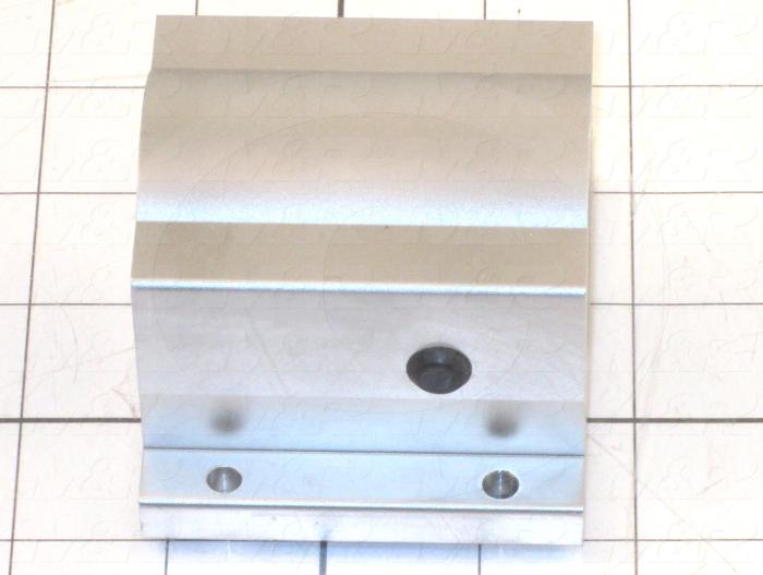 Shaft Guide, Block w/ Plane Closed Bearing, Aluminum Anodized Material, 1" Shaft Dia., 3 1/4" Width of Block, 2 13/16" Length of Block, End Seals (Single)