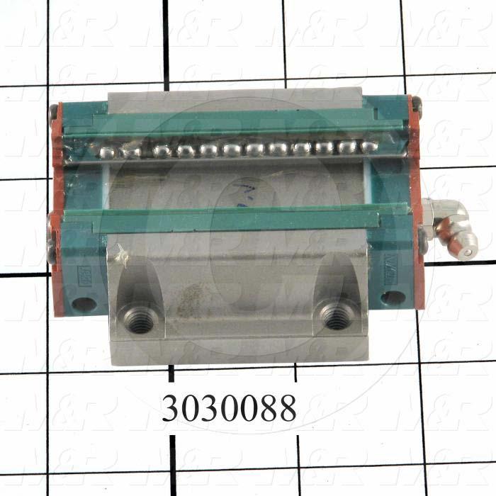 Shaft Guide, Slide Block, Corrosion-Resistant Steel Material, 63 mm Width of Block, 77.2 mm Length of Block, End Seals (Single)