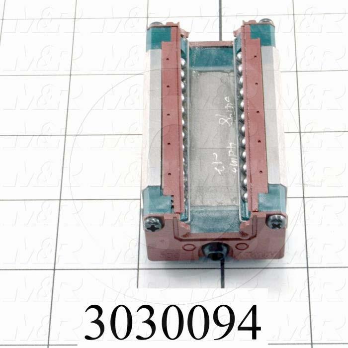 Shaft Guide, Slide Block, Steel Material, 44 mm Width of Block, 92 mm Length of Block, End Seals (Single)