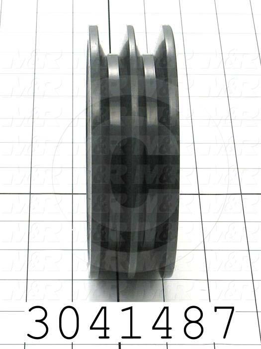 Sheaves, Double Groove, 2BK57H Sheave Type, Q-D H Bushing Bore Type, 5.450" Outside Diameter, Steel Material