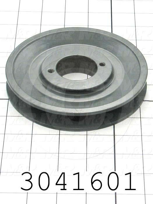 Sheaves, Single Groove, BK57H Sheave Type, Split Taper  H Bushing Bore Type, 5.45" Outside Diameter, Cast Iron Material