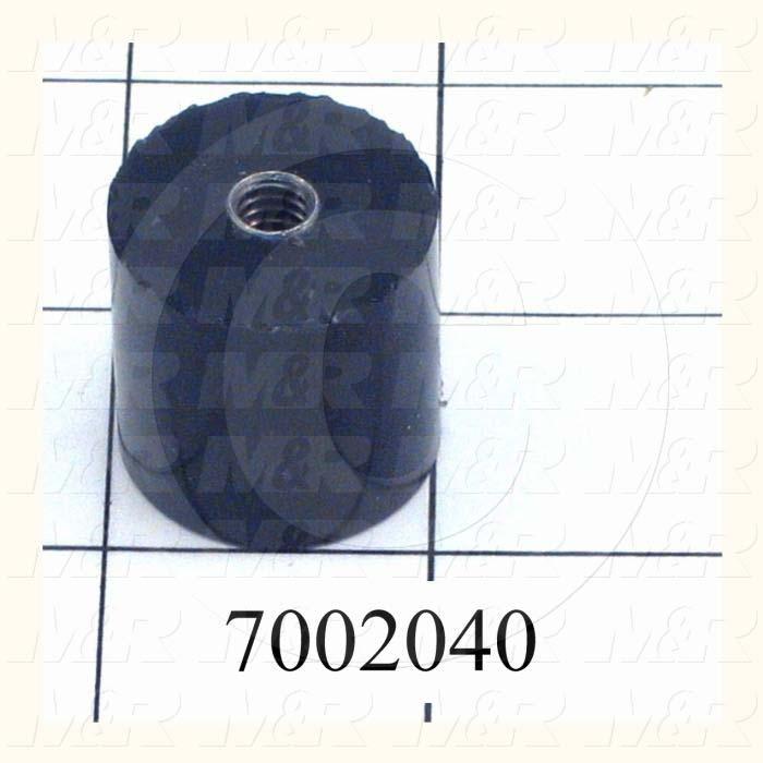 Shock Absorbers, Urethane Bumper, 1 in. Outside Diameter, 1 in. Length, 1/4"-20 Thread Size