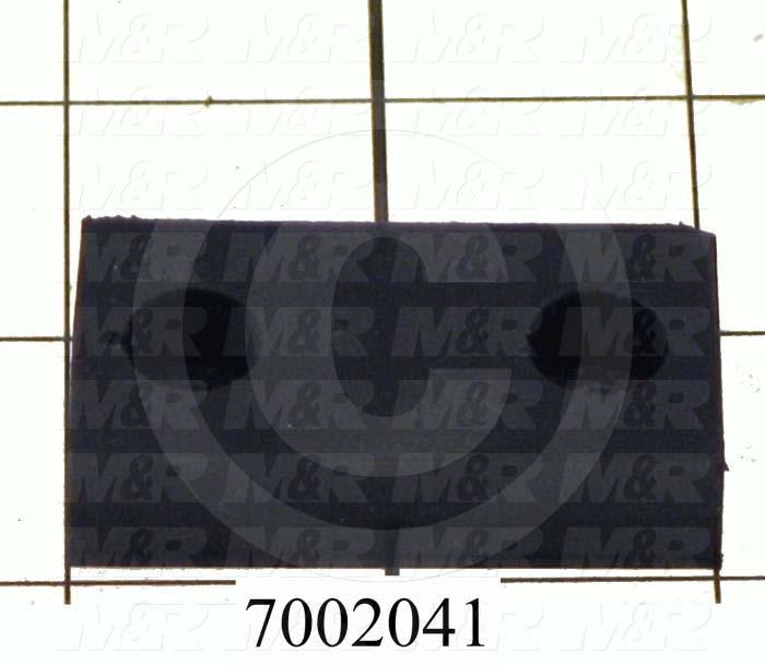 Shock Absorbers, Urethane Bumper, 2.00 in. Length, 1.00 in. Width, 0.50 in. Thickness, Black