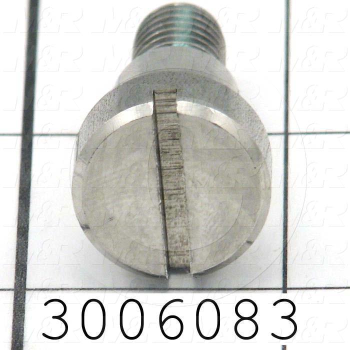 Shoulder Screws, Slotted Head, Stainless Steel, Shoulder Dia. 1/2", Shoulder Length 1/2"