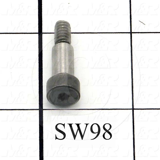 Shoulder Screws, Socket Head, Steel, Shoulder Dia. 1/4", Shoulder Length 1/2"
