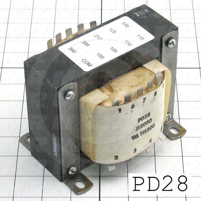 Single Phase Transformer, 1.2KVA, 110/200/220/240V Primary Voltage, 120VAC Secondary Voltage, 50/60Hz