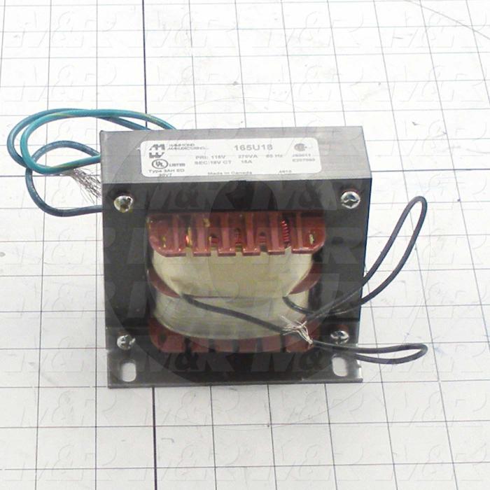 Single Phase Transformer, 270VA, 115V Primary Voltage, 18V Secondary Voltage