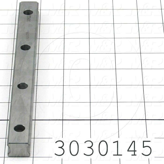 Slide (Rail) Guide, Rail, Steel, 20 mm Width of Rail, 220 mm Length of Rail