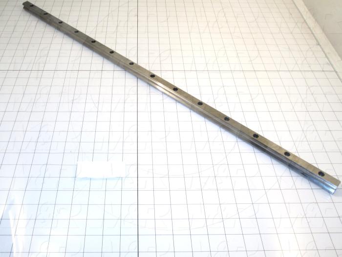 Slide (Rail) Guide, Rail, Steel, 20 mm Width of Rail, 838 mm Length of Rail