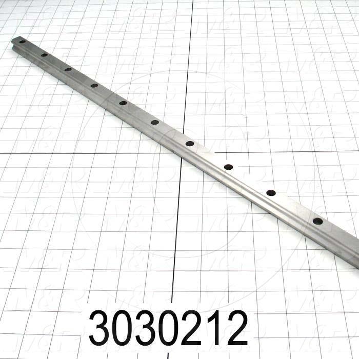 Slide (Rail) Guide, Rail, Steel, Standard Accuracy, 20 mm Width of Rail, 700 mm Length of Rail, 30 mm Height of the Set, End Seals (Single) Contamination Protection, Medium Preload