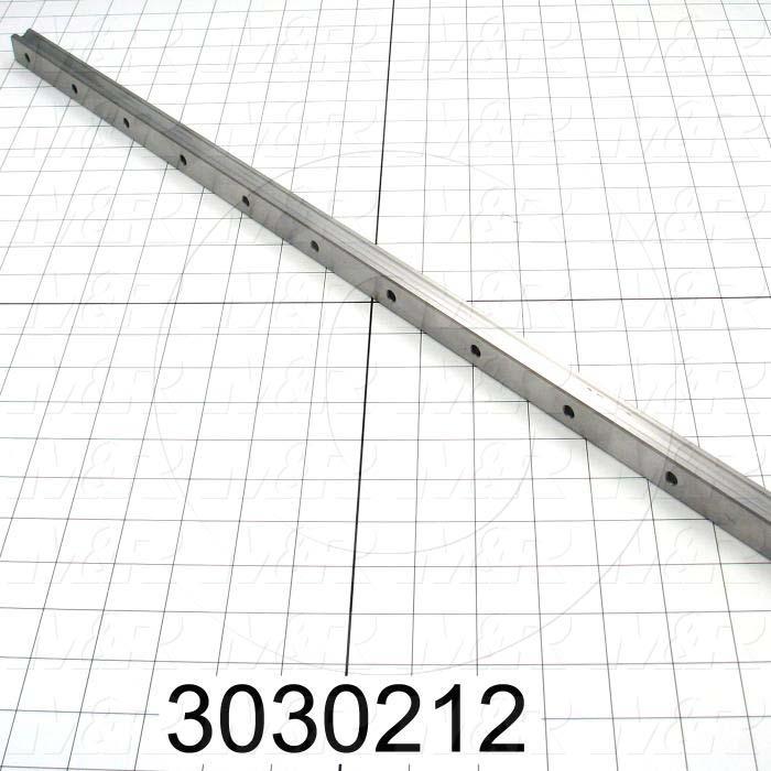 Slide (Rail) Guide, Rail, Steel, Standard Accuracy, 20 mm Width of Rail, 700 mm Length of Rail, 30 mm Height of the Set, End Seals (Single) Contamination Protection, Medium Preload