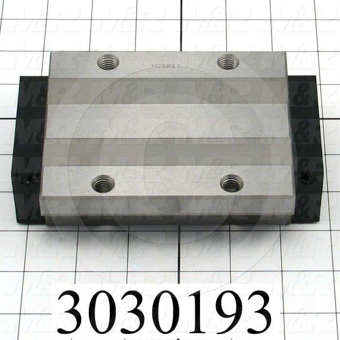 Slide (Rail) Guide, Slide Block, Steel, 100 mm Width of Block, 152 mm Length of Block, End, Side, & Inner Seals Contamination Protection