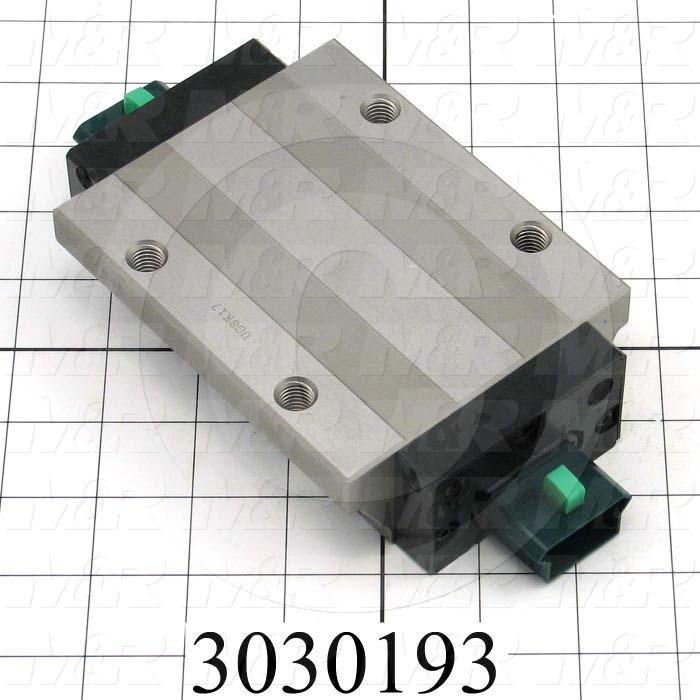 Slide (Rail) Guide, Slide Block, Steel, 100 mm Width of Block, 152 mm Length of Block, End, Side, & Inner Seals Contamination Protection