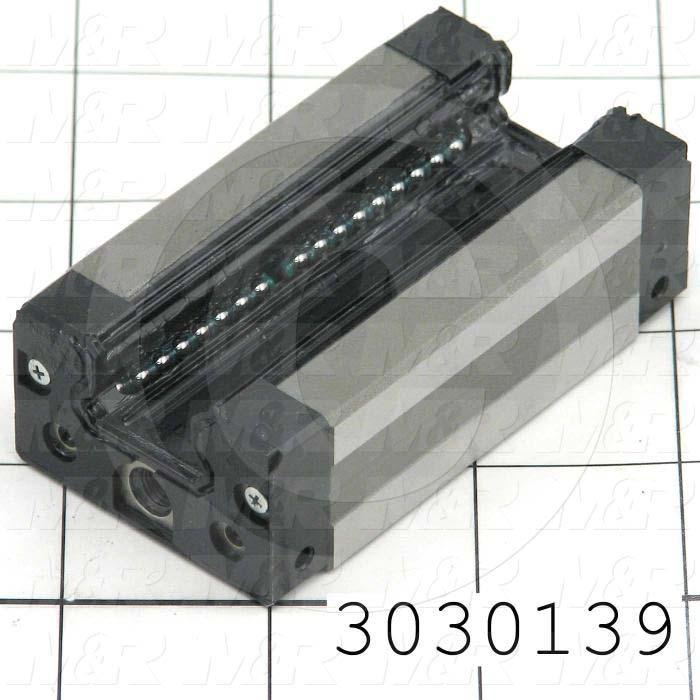 Slide (Rail) Guide, Slide Block, Steel, 44 mm Width of Block, 79 mm Length of Block, End, Side, & Inner Seals Contamination Protection