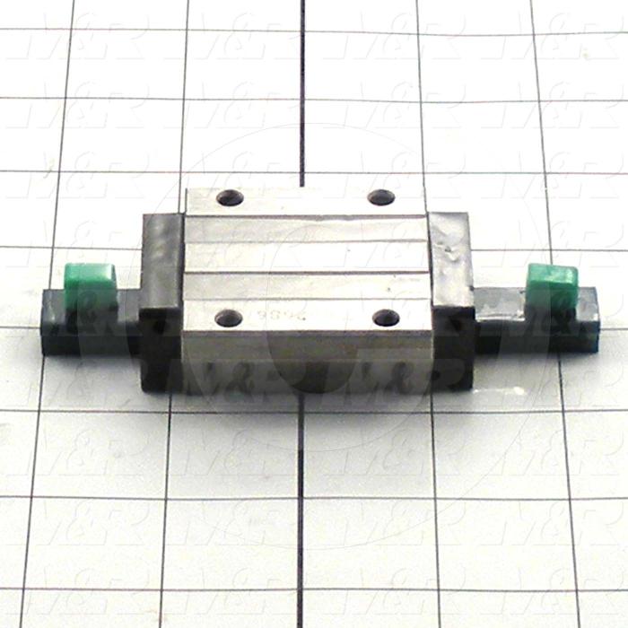 Slide (Rail) Guide, Slide Block, Steel, 47 mm Width of Block, 64.4 mm Length of Block, End, Side, & Inner Seals Contamination Protection, Light Preload