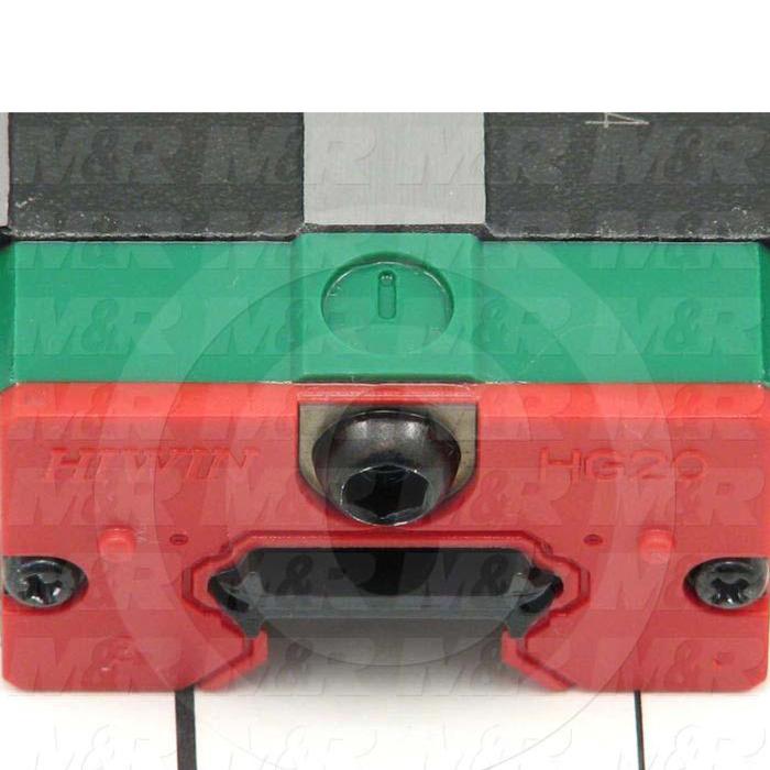 Slide (Rail) Guide, Slide Block, Steel, 63 mm Width of Block, 77.2 mm Length of Block, 30 mm Height of the Set, End Seals (Single) Contamination Protection, Medium Preload