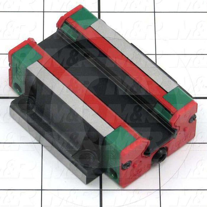 Slide (Rail) Guide, Slide Block, Steel, 63 mm Width of Block, 77.2 mm Length of Block, 30 mm Height of the Set, End Seals (Single) Contamination Protection, Medium Preload