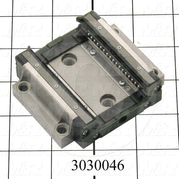Slide (Rail) Guide, Slide Block, Steel, 80 mm Width of Block, 73 mm Length of Block, End, Side, & Inner Seals Contamination Protection