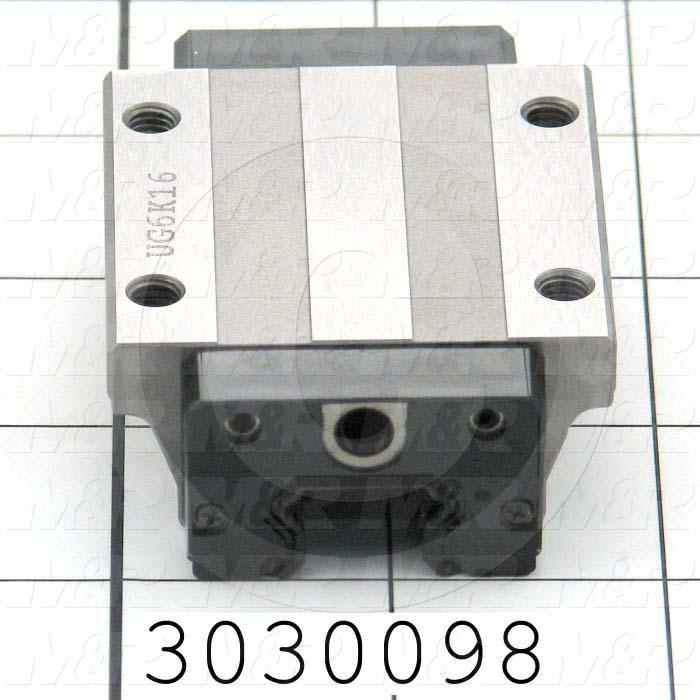 Slide (Rail) Guide, Slide Block, Steel, Standard Accuracy, 15 mm Width of Rail, 47 mm Width of Block, 60.4 mm Length of Block, 24 mm Height of the Set