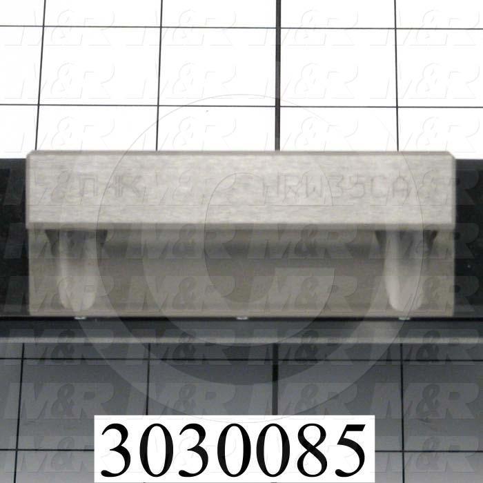 Slide (Rail) Guide, Slide Guide- Set, Steel, 69 mm Width of Rail, 520 mm Length of Rail, 120 mm Width of Block, 107 mm Length of Block, 35 mm Height of the Set