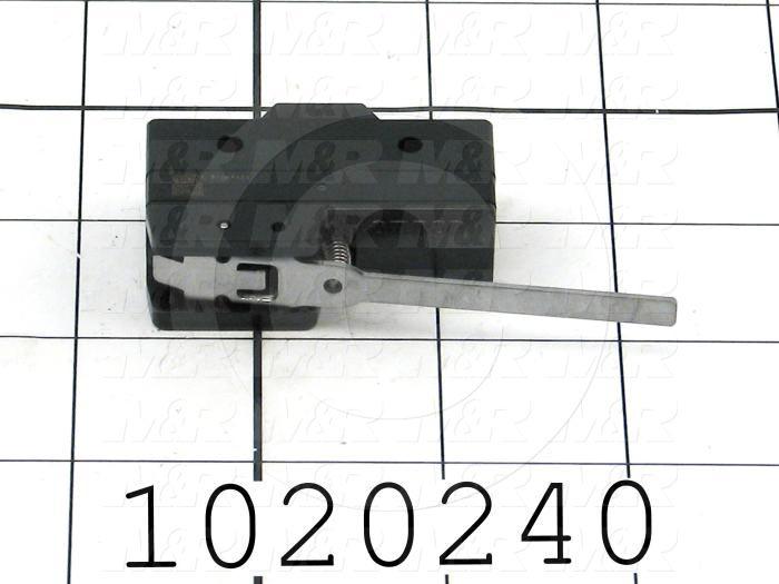 Snap Action Switch, SPDT, 125V, 15A, Screw Terminal, Hinge Lever