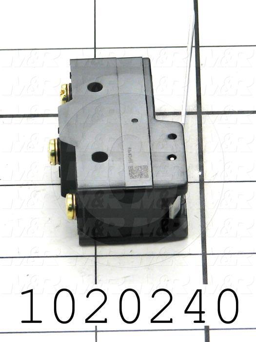 Snap Action Switch, SPDT, 125V, 15A, Screw Terminal, Hinge Lever