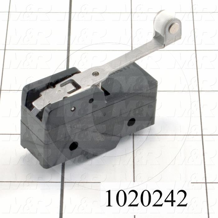 Snap Action Switch, SPDT, 125V, 15A, Screw Terminal, Hinge Roller Lever