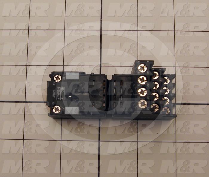Socket for Relay, 4 Poles, DIN Rail, Isolated Coil, Use For RXM4 Relays