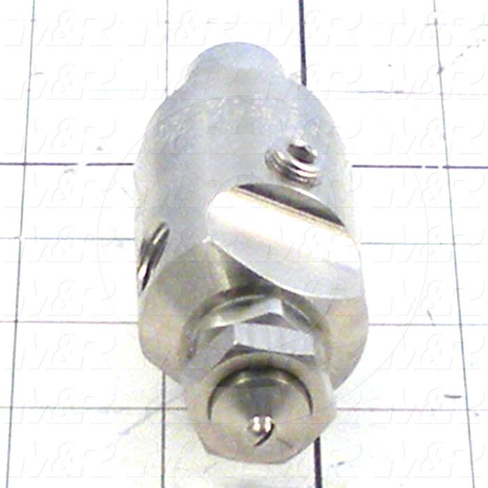 Spraying Systems, Air Atomizing Nozzle, Flat Pattern, Shut-Off/ Cleanout Needle Type, Stainless Steel Material