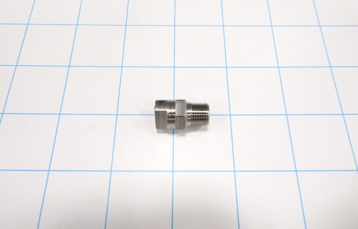 Spraying Systems, Spray Nozzle, Flat Pattern, 316 Stainless Steel Material, 1/8" NPT Liquid Inlet, 2.8 gpm Flow Rate, Male Thread Mounting
