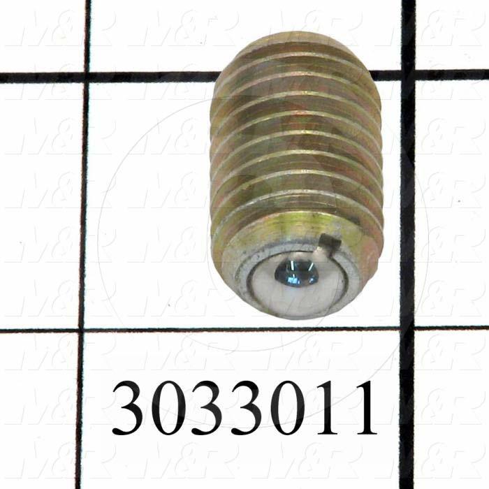 Spring Plungers, Round Nose, 5/8-11 Thread Size, 0.984" Thread Length