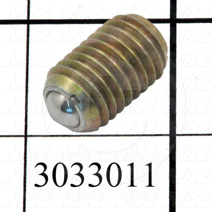 Spring Plungers, Round Nose, 5/8-11 Thread Size, 0.984" Thread Length