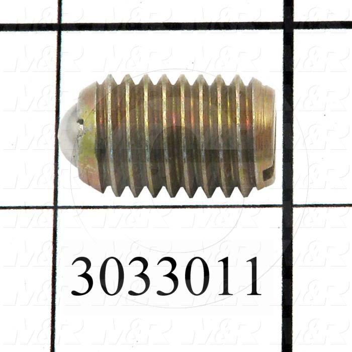 Spring Plungers, Round Nose, 5/8-11 Thread Size, 0.984" Thread Length