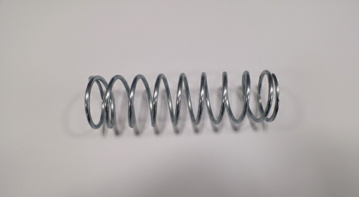 Springs, Compression Type, 0.095 in. Wire Diameter, 1.22 in. Outside Diameter, 4.00 in. Overall Length, 0.98 in. Solid Length, 8 Total Coils, Music Wire Material, Zinc Plated Finish