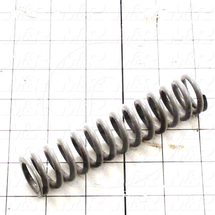 Springs, Compression Type, 0.170" Wire Diameter, 1.170" Outside Diameter, 5.00 in. Overall Length, 2.39" Solid Length, 14 Total Coils, Closed and Ground Spring Ends, 100 Lb/In Rate