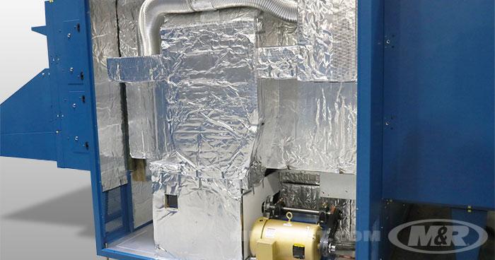 Fully insulated internal burner and heat plenum keep heat inside the dryer, making Sprint Series dryers the most efficient and cost-effective dryers in the market.