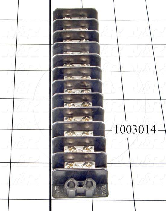 Terminal Block, 12 Poles, 14AWG