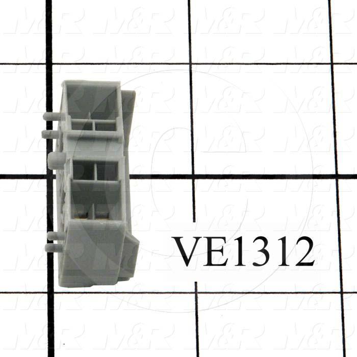 Terminal Block, 4 COND Center, Gray