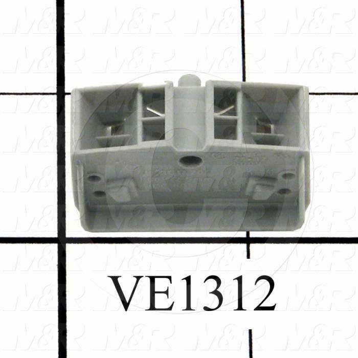 Terminal Block, 4 COND Center, Gray