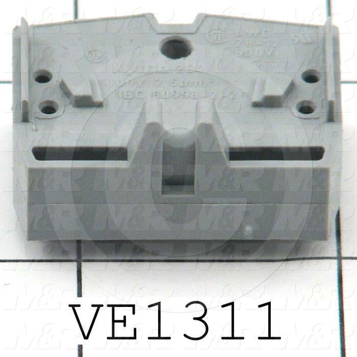 Terminal Block, 4 COND End, Gray