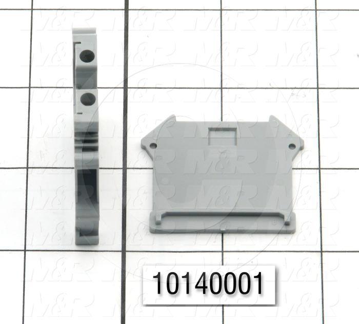 Terminal Block, Screw Clamp, 2 Poles, 24-10AWG, 40A, 600V