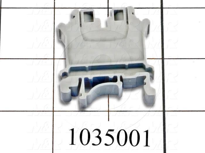 Terminal Block, Screw Clamp, 2 Poles, 24-6AWG, 65A, 600V, Gray