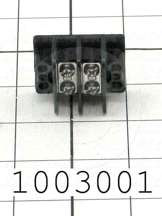 Terminal Block, Strip, 2 Poles, 14AWG