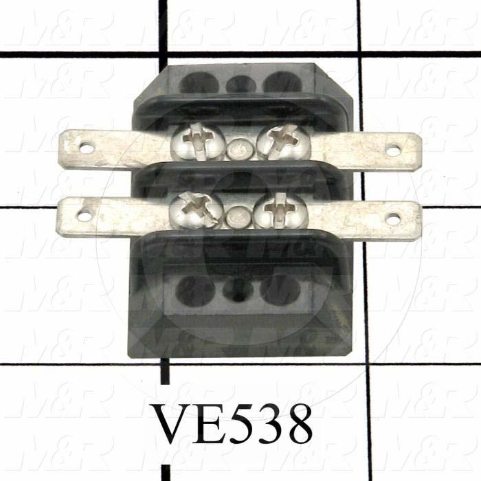 Terminal Block, Strip, 2 Poles