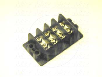 Terminal Block, Strip, 4 Poles, 14AWG