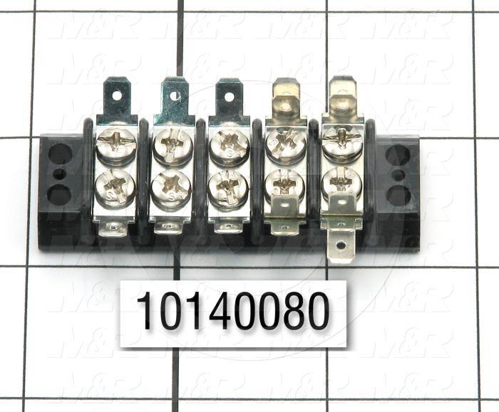 Terminal Block, Strip, 5 Poles