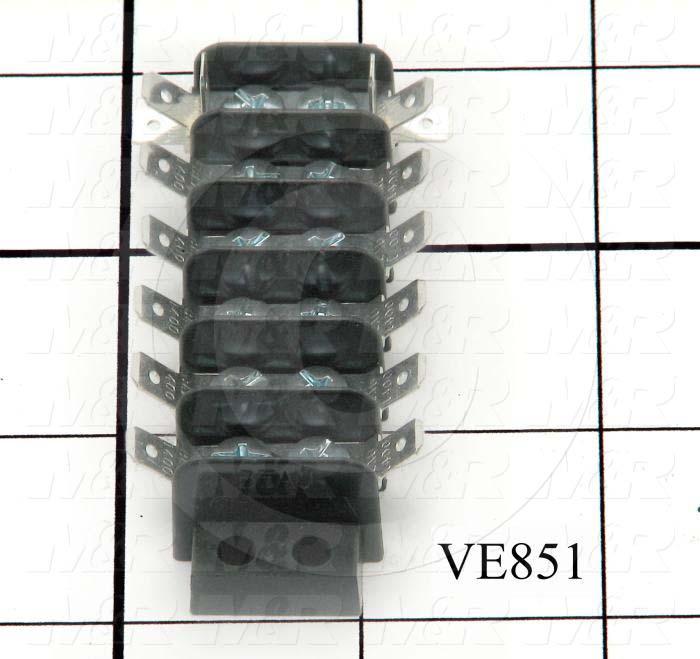 Terminal Block, Strip, 6 Poles