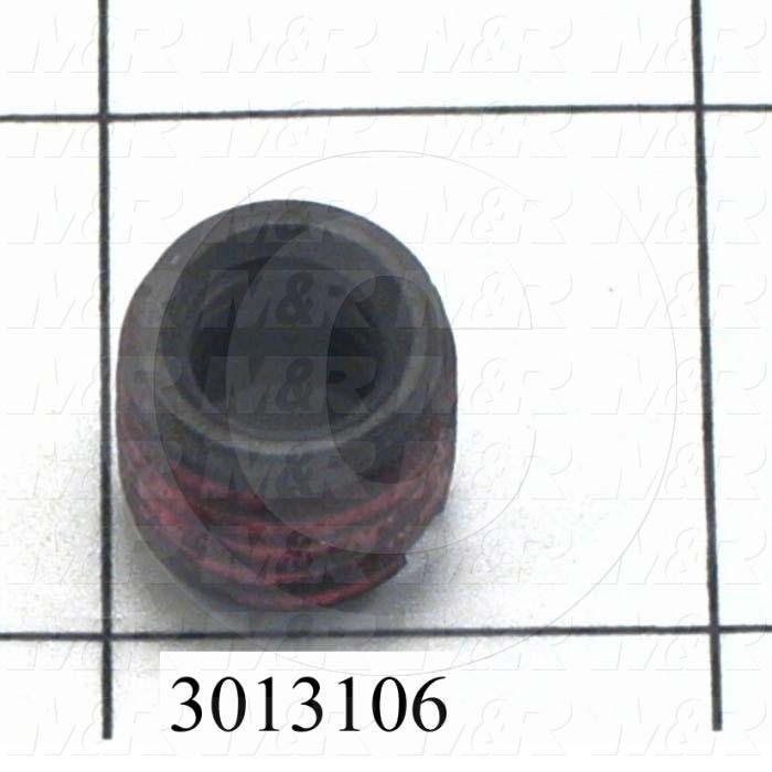 Threaded Insert, 3/8-16 Inside Thread, 9/16-12 Outside Thread, Right Hand Thread Direction, Self-Locking with Adhesive Seal Thread Locking Type, 0.52 in. Overall Length, Material Steel